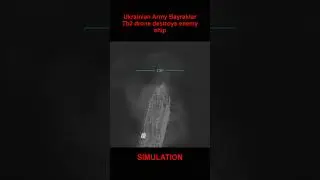 Ukrainian Army Bayraktar Tb2 drone destroys enemy ship