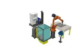 [SteviS Laser] 3D animation Demonstration: Automatic Welding Workstation for Sheet Metal Cabinets