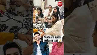 #sushantsinghrajput 's sister, Shweta Singh Kirti, performs puja on #ssr 4th death anniversary 🙏💔