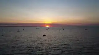 Amazing Darwin sunset 4K Drone Views