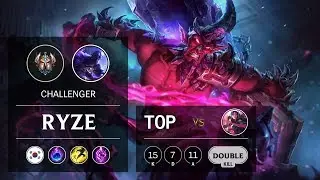 Ryze Top vs Irelia - KR Challenger Patch 9.9