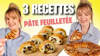 3 Recettes Rapides avec une Pâte Feuilletée 🥐 | Goûters Faciles & Ultra Gourmands !