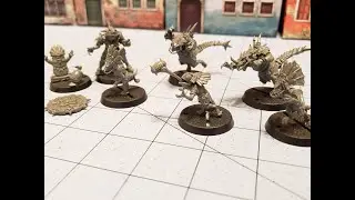 Games Workshop: Gwaka' moli Crater Gators Lizardmen Bloow Bowl Team распакована и собрана!