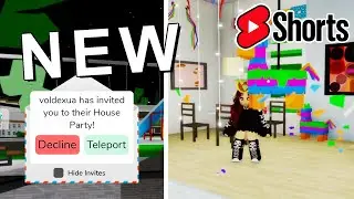 Roblox Brookhaven 🏡RP NEW START A PARTY (HOUSE PARTY) UPDATE OUT NOW! #shorts