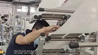 3Folded mask production line (middle layer) hot air non-woven fabric feeding