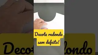 Como fazer decote redondo perfeito!#shorts #moldes #moldelagem #costura #costuracriativa