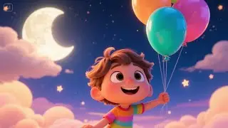 Hot Air Balloon Up So High | Magical Balloon Ride Song for Kids | Sky Adventure Rhyme