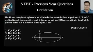 The kinetic energies of a planet in an elliptical orbit about the Sun, at positions A, B and C are K