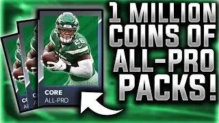 1 MILLION COINS OF ALL PRO PACKS! - Madden Mobile 21