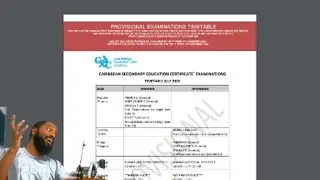 CXC NEW UPDATED JULY EXAM TIMETABLE 2020 | Going through it live
