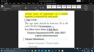 Finance Department KPK Jobs 2021 Current Career Opportunities