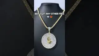 Iced Praying Hands Faith Pendant