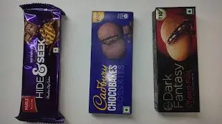 Cadbury Choco bakes vs Dark Fantasy vs Hide & Seek Cookies Opening ASMR Video #cookiesopening