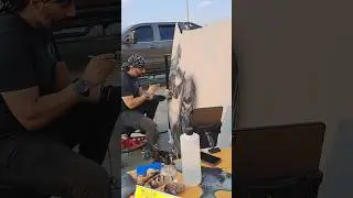 airbrushing car bonnet |airbrush painting |