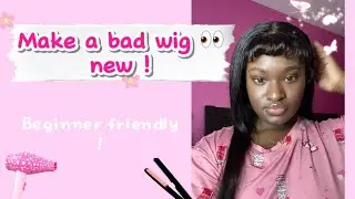 BEGINNER FRIENDLY WIG INSTALL / BANGS 💕💕#wigs #begginers 