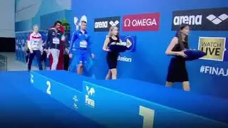 THOMAS CECCON premiazione 50 farfalla ORO MONDIALE JUN