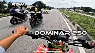 Dominar 250 vs R15 v4 | Dominar vs Dominar ho gaya ☠️ | New tyre | Dominar 250 full modified 