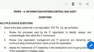 CA FINAL ISCA MCQ RTP NOV 2019