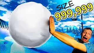 BLINDED A GIANT SNOWBALL AND ROLLED DOWN THE BIG MOUNTAIN ● Snowballer in Roblox