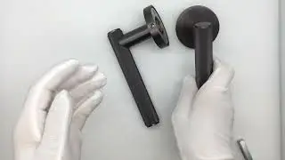 ECH Knurled Brushed Stainless Steel Internal Door Handle on Round Rose