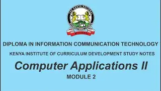 KNEC ICT Notes_Computer Application 2