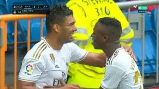 Gol de Casemiro en el Real Madrid 3 Levante 2 | Audio: Jose Sanchis | M+Liga J4
