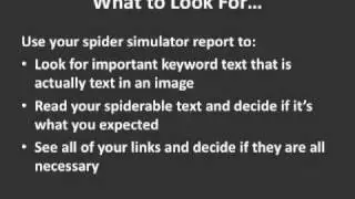Use a Spider Simulator - SEO Tip from Kutenda
