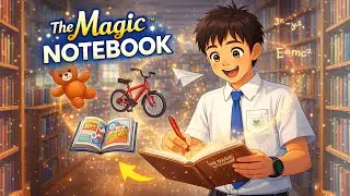 The Magic Notebook | Ghibli Style Animated Story | Magical School Anime Story