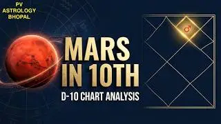 Mars 10th House D-10 Chart II Profession II Vedic Parashari II Tutorial II