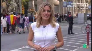 Los políticos catalanes 'huyen' de Andrea Ropero por la financiación singular - El Intermedio
