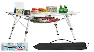 VEVOR Folding Camping Table Portable Roll Up Side Tables Lightweight Aluminum Beach