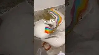 Rainbow 🌈 Bath 🛁 #rainbow #bath #asmr