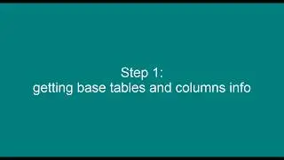 How to get the list of tables and columns in SQL Server database
