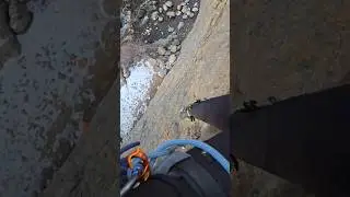 Testing out the top rope solo kit I built for ice climbing, while waiting for sunset.