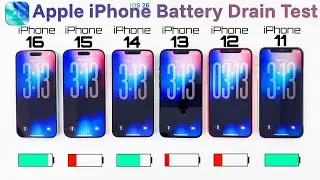 iPhone 16 vs 15 vs 14 vs 13 vs 12 vs 11 - iOS 26 EXTREME Battery Life DRAIN Test 