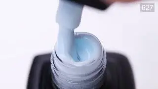 Гель-лак MOON FULL color Gel polish №627 (бело-голубой, эмаль), 8 мл
