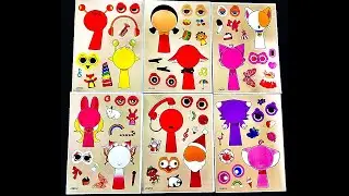 Paper Diy  Incredibox Sprunki Sinner Edition   Decorate sticker book Wenda, Oren, Clurk