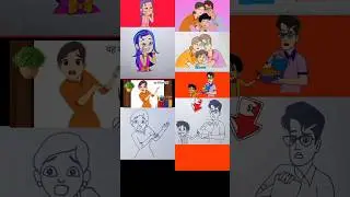 Chikoo Aur Bunty easy drawing #art #draw #drawingtutorial #easydrawing #drawing #shorts #trending