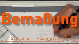 Dimensioning of drawings in the carpentry trade