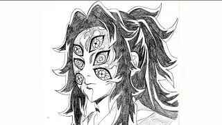 Drawing Kokushibo Upper Moon - Strongest Devil From Demon Slayer