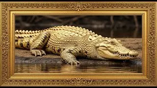 Sophisticated Crocodile Frame TV | Luxury Interior Design | Frame 4k TV