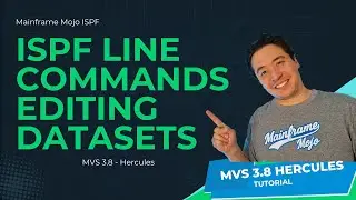 ISPF Line Commands Editing datasets using MVS 3.8 Hercules Emulator