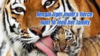 Bengal tiger mum's fierce hunt to feed her family