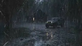 Instant Sleep Sound 🌧️⚡ Forest Storm While Resting in an Off-Road Vehicle