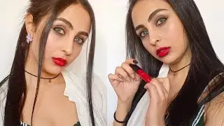 روج احمر و مكياج عيون سهل |  RED LIPS AND EASY MAKEUP