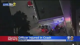 LAPD Motorcycle Officer Taken To ER After Crash In South LA