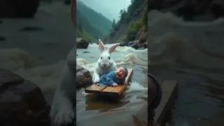 Rabbit Saves a Baby in the Storm #shorts