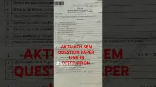 AKTU BPHARM 6TH SEM QUESTION PAPER #aktu #college #student #bpaharma