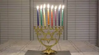 Menorah Burning Full - Seventh Night of Chanukah