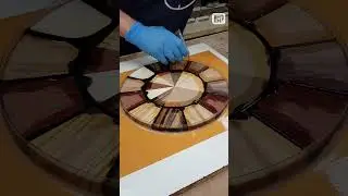 10 Types of Wood + Epoxy Resin 🕰️✨Wooden Clock  #art #handmade #epoxyart  #fxpart